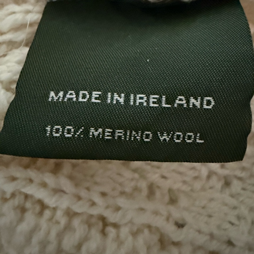 Aran Crafts Cream Cable-Knit Button Cardigan - Picture 5 of 6